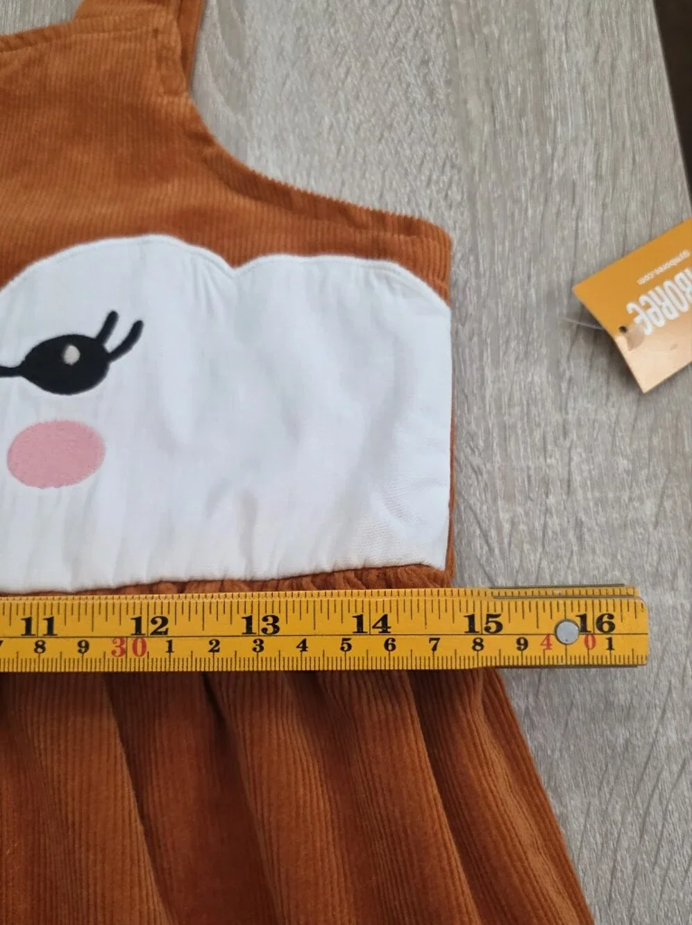 Gymboree Girls' Fox Corduroy Pinafore Overall Jumper Dress Size 12 NEW with Tags